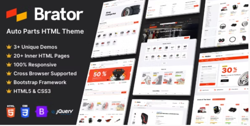 Brator Auto Parts HTML Template