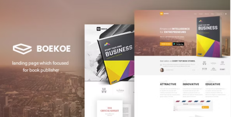 Boekoe Book Landing Page