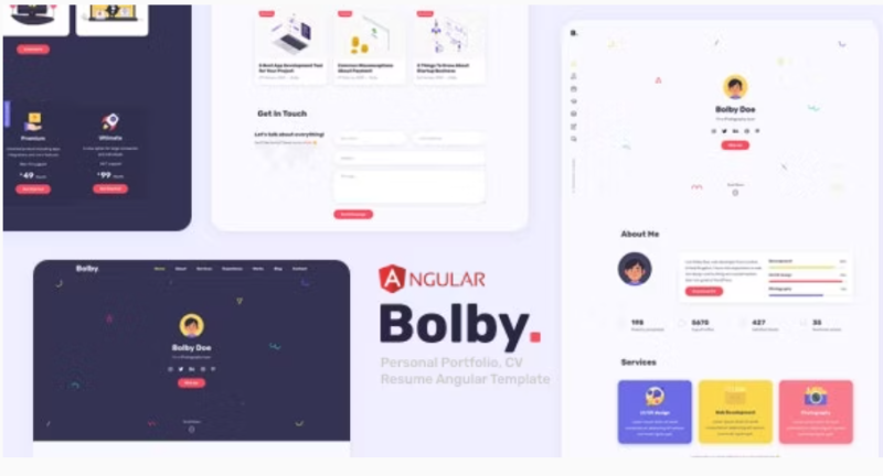 Bolby Personal Portfolio Angular Template