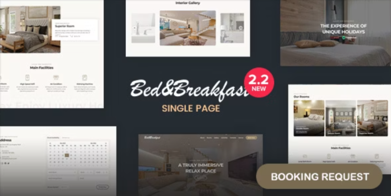 BedBreakfast Responsive Single Page