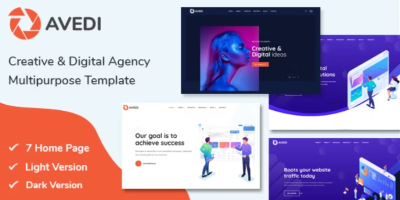 Avedi Creative Digital Agency Multipurpose Template