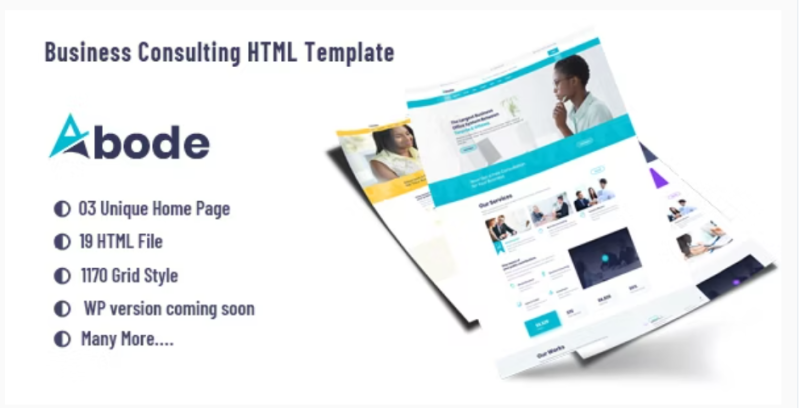 ABODE Consulting Finance Business HTML5 Bootstrap 4 Template