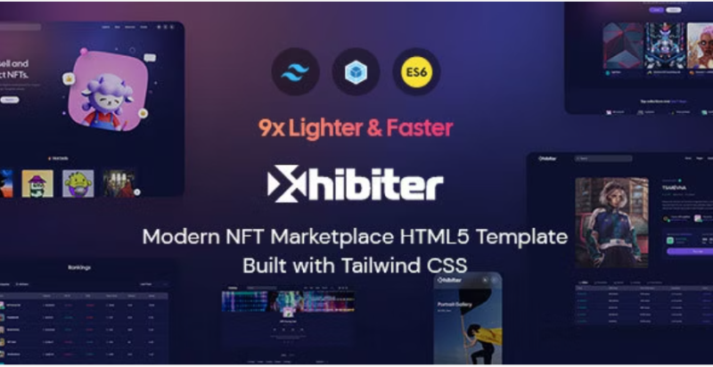 Xhibiter NFT Marketplace HTML Template