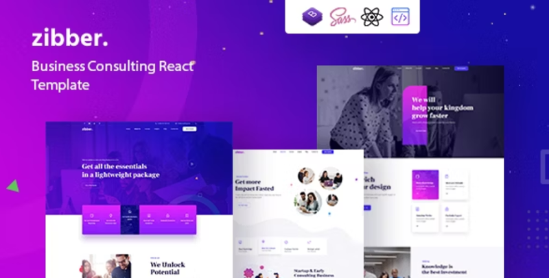 Zibber Consulting Business React Template