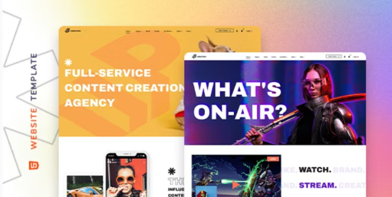 UpCreators %E2%80%93 Website Template for Digital Creators