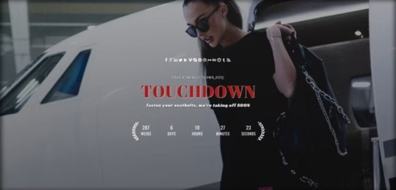 Touchdown Responsive Coming Soon Page