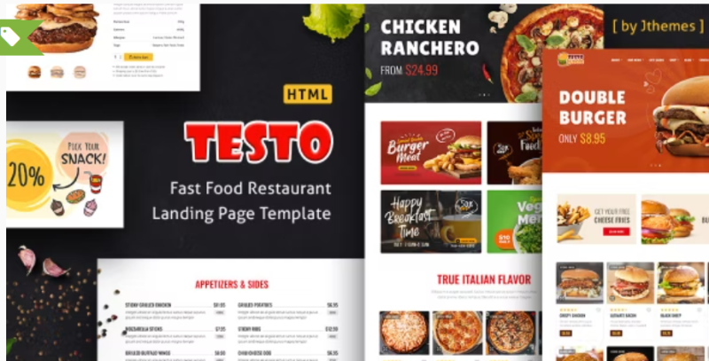 Testo Pizza Caffe Restaurant Bootstrap 5 4 HTML Template