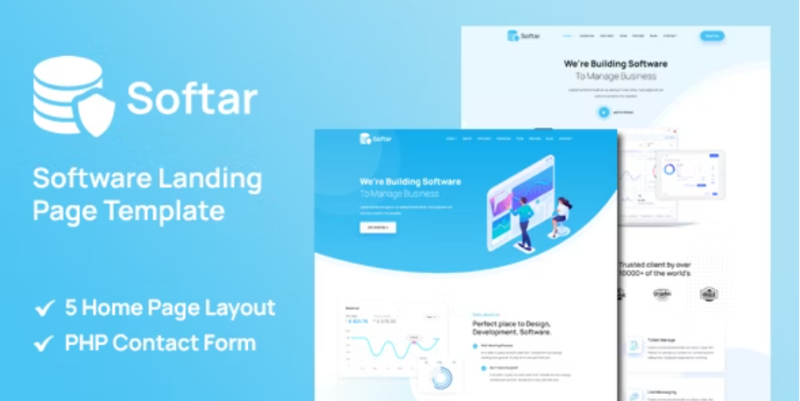 Softar Software Landing Page