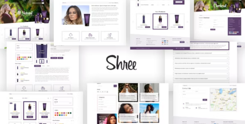 Shree Cosmetic and beauty shop psd template