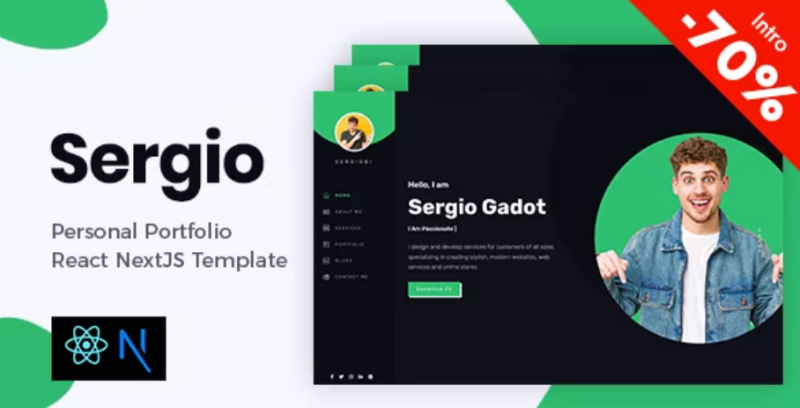 Sergio %E2%80%93 Personal Portfolio React NextJS Template