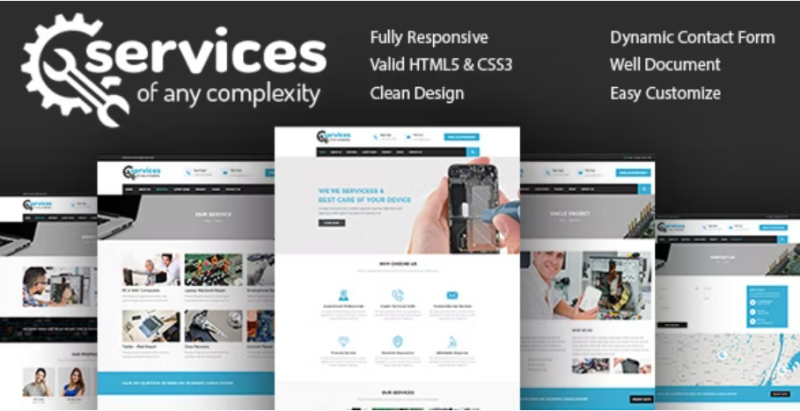 Services Repair Responsive HTML 5 Template