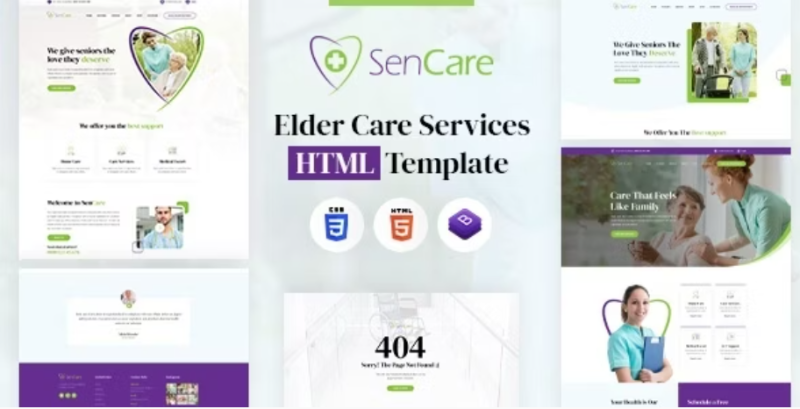 SenCare Elderly Home Senior Care HTML Template