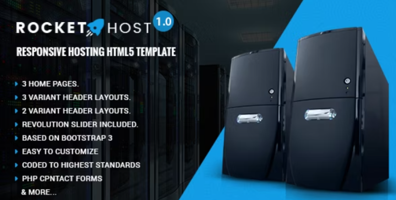 Rocket Host Responsive Web Hosting HTML Template