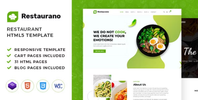 Restaurano Restaurant HTML Template