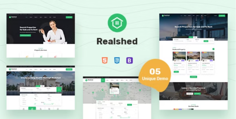 Realshed Real Estate HTML Template