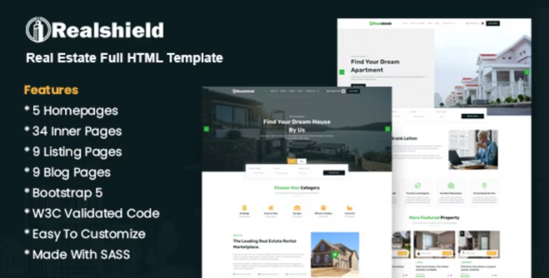 Realshield Real Estate Full HTML Template