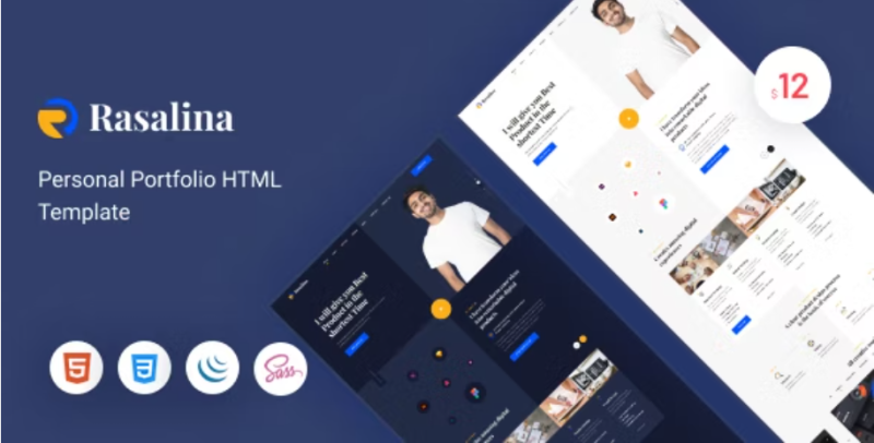 Rasalina Personal Portfolio HTML5 Template