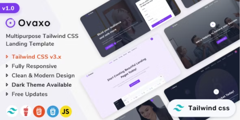 Ovaxo Tailwind CSS Multipurpose Landing Template