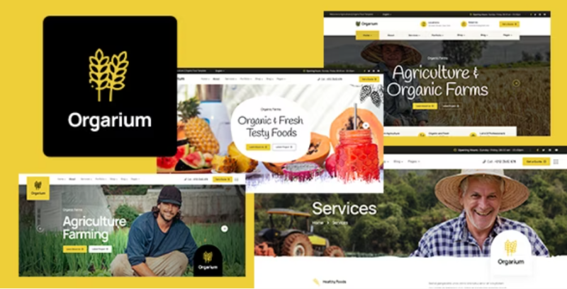 Orgarium Agriculture Farming HTML Template