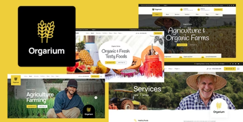 Orgarium Agriculture Farming React NextJs Template