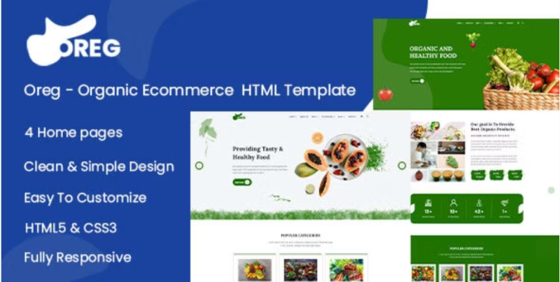 Oreg Organic Shop HTML Template