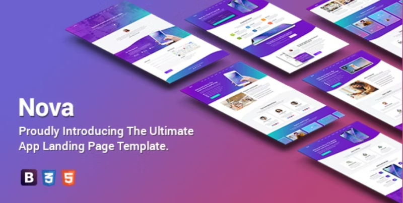 Nova Premium App Landing Page Template