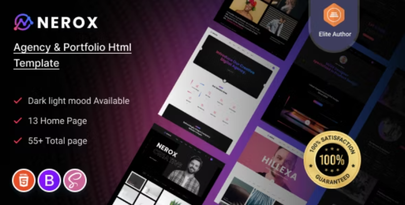 Nerox Agency Portfolio HTML Template