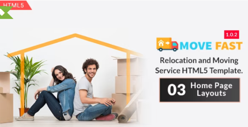 Move Fast Relocation and Moving Service HTML5 Template