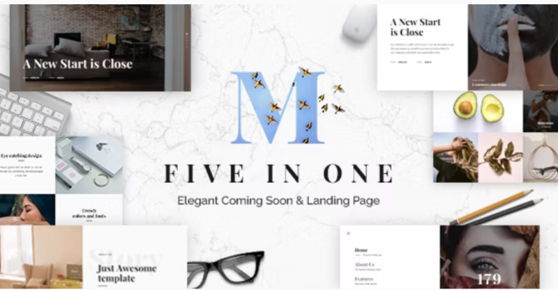 Mixio Five in One Coming Soon and Landing Page Template