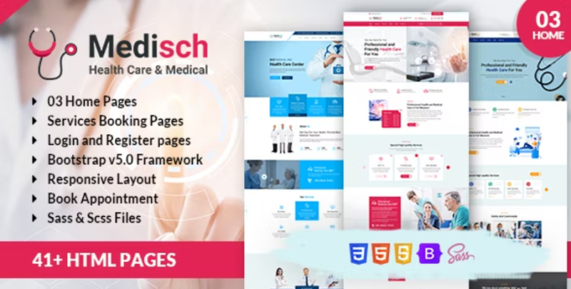 Medisch health care appointment HTML template