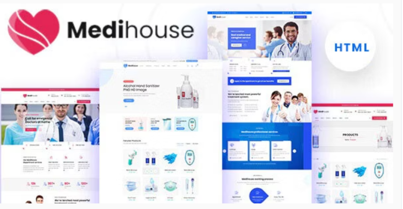 Medihouse Hospital Medical Caregiver HTML Template