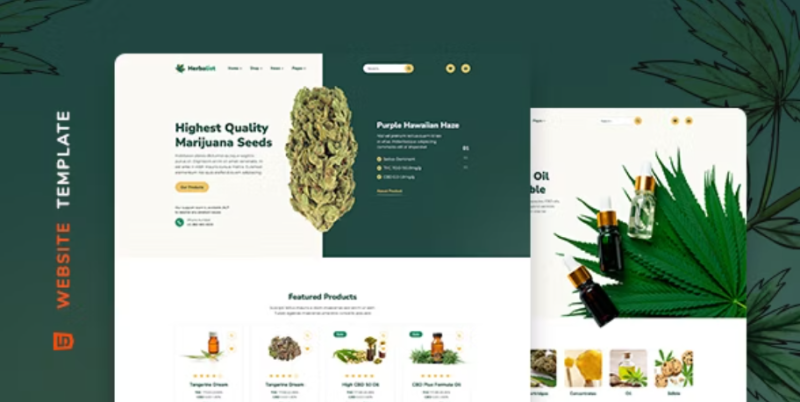 Herbalist %E2%80%93 Medical Marijuana Store Website Template