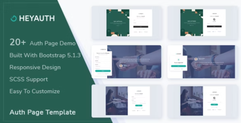 Heyauth Authentication HTML5 Pages Template