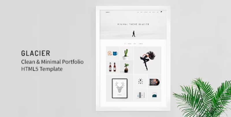 Glacier Clean Minimal Portfolio HTML5 Template