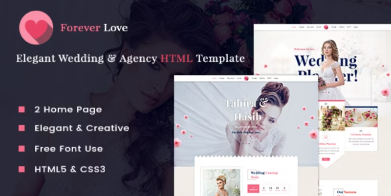 Forever Love Wedding Agency HTML Template