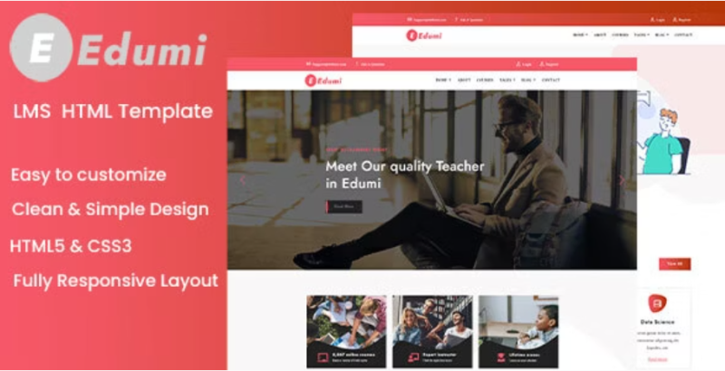 Edumi Education And LMS HTML Template