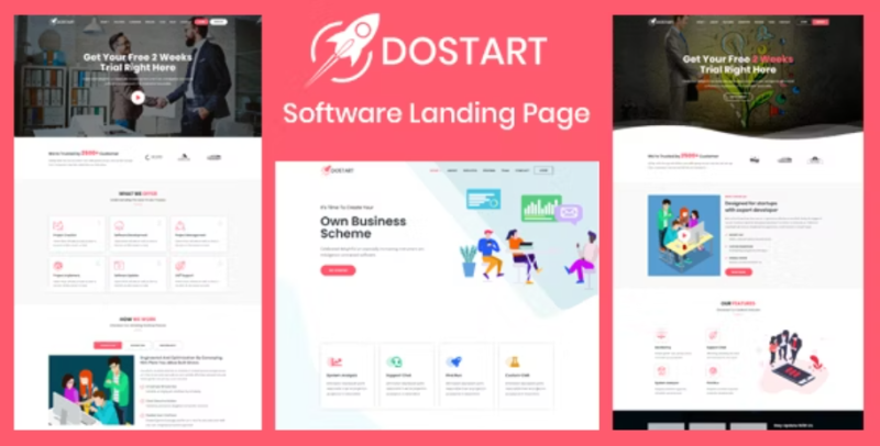 Dostart Startup Landing Page