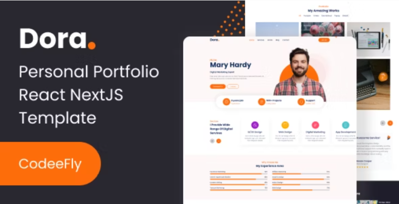 Dora Personal Portfolio React NextJS Template