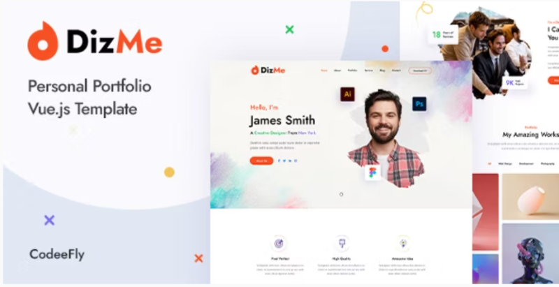 Dizme Personal Portfolio Vue Template