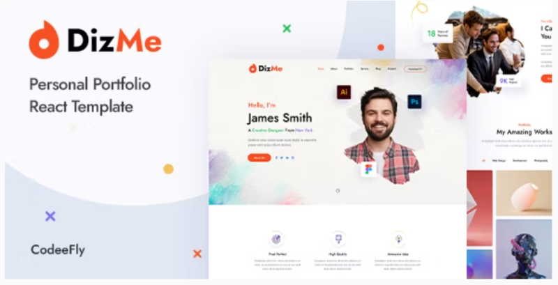 Dizme Personal Portfolio React Nextjs Template