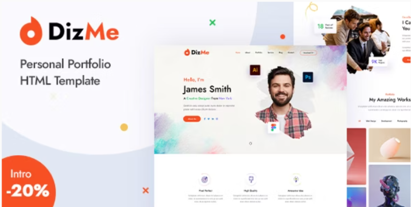 Dizme Personal Portfolio Template