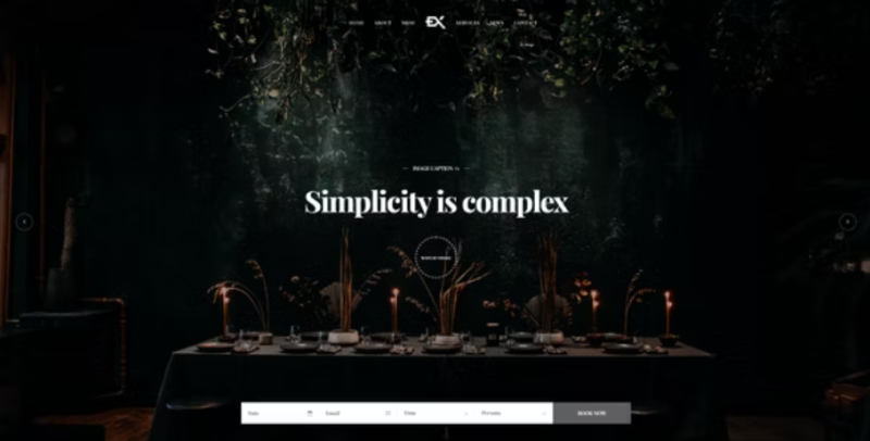 Dinex One Page Restaurant WordPress Theme