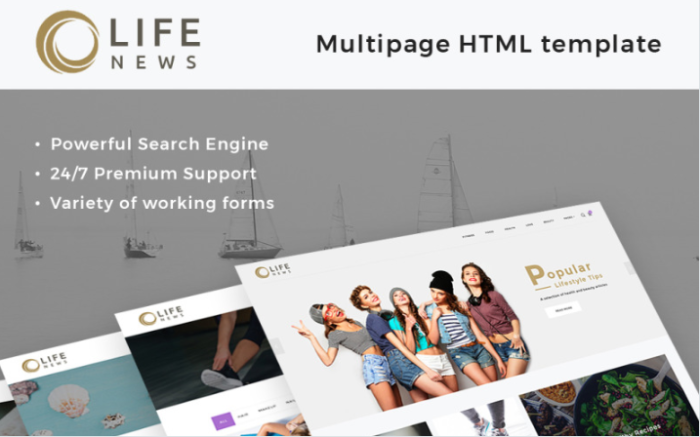 Life News Website Template