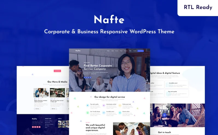Nafte - Corporate Business WordPress Theme