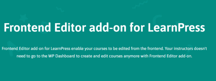 LearnPress Frontend Editor 4.0.4