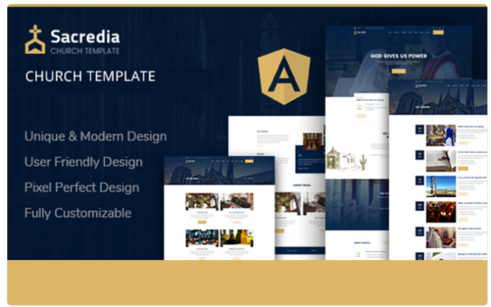 Sacredia | Church and Religious Angular Website Template 1.0