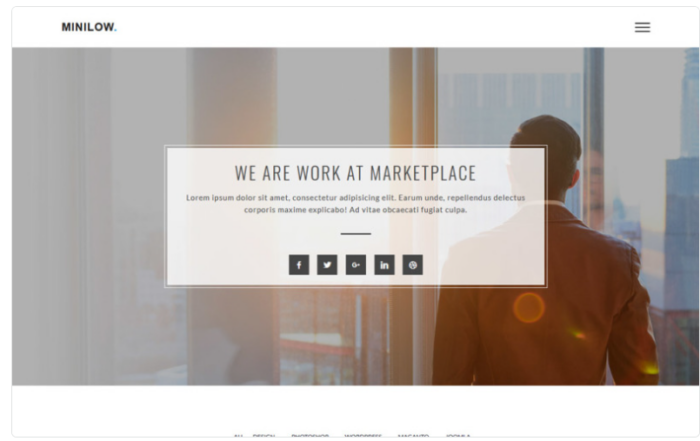 Minilow Creative Portfolio Website Template 1.0