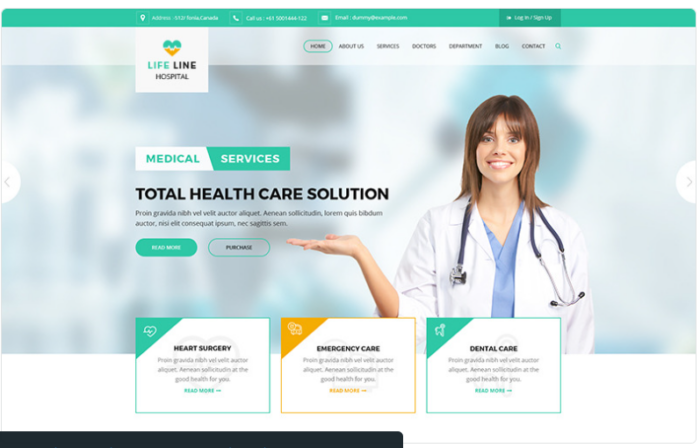 Life Line Hospital and Health Website Template 1.0
