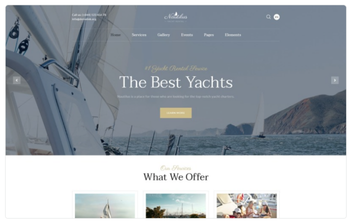 Nautilus - Yachting Multipage HTML Website Template 1.0