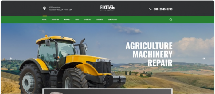 FIXIT - Tractor Repair Multipage Classic HTML Website Template 1.0